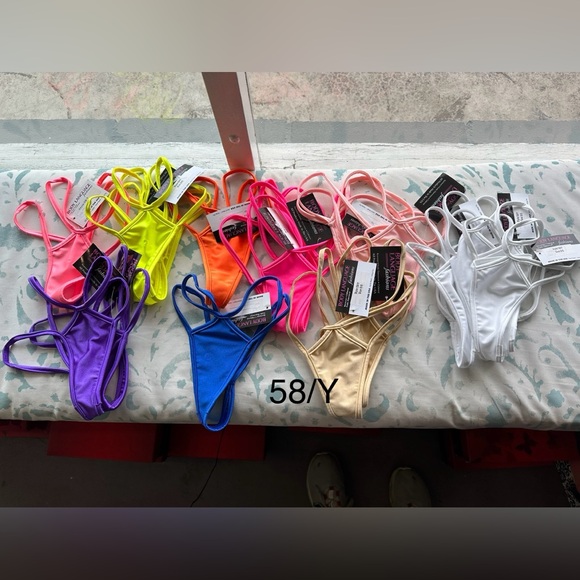 Body Language-Strappy Thong 58/y-One Size-NWT-LOTS OF COLORS! - Picture 4 of 4